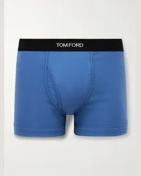 Tom Ford Boxer in cotone stretch Blu