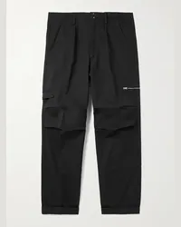 Tom Ford Pantaloni cargo a gamba dritta in twill di cotone con pinces Nero