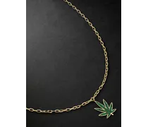 Collana in oro con diamanti Large Pot Leaf