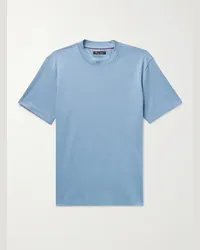 Loro Piana T-shirt in jersey di cotone Blu