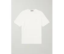 T-shirt in jersey di cotone con logo applicato Nash