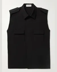 Saint Laurent Camicia in faille Nero