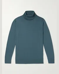 Loro Piana Pullover a collo alto in lana vergine Wish Blu