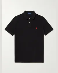 Ralph Lauren Polo slim-fit in cotone piqué Nero