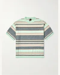 Loewe Paula's Ibiza T-shirt in misto cotone e lino a righe Verde