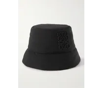 Cappello da pescatore in nylon imbottito con logo applicato