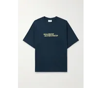 T-shirt in jersey di cotone con logo ricamato Go Faster