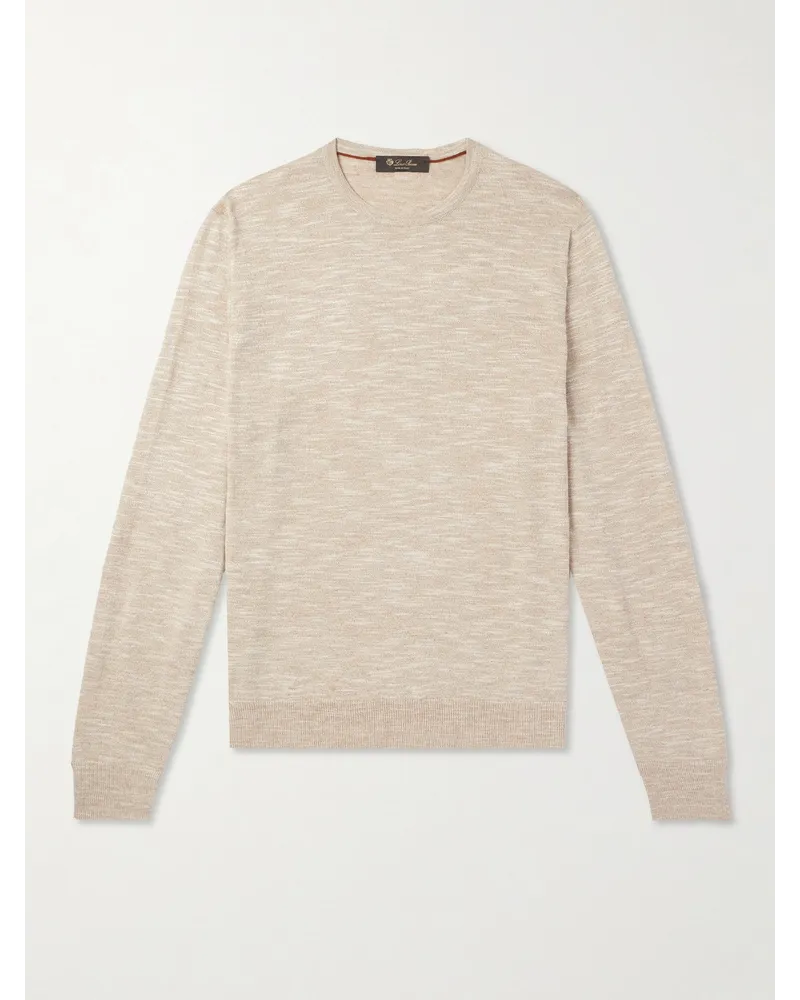 Loro Piana Pullover in misto lino e seta Neutri