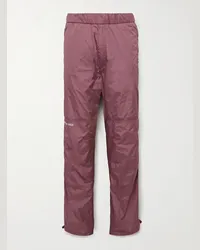 Moncler Pantaloni a gamba affusolata in shell con logo stampato 2 Moncler 1952 Rosa