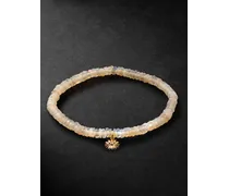 Bracciale in oro con diamante e perline in opale