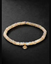 Sydney Evan Bracciale in oro con diamante e perline in opale Neutri