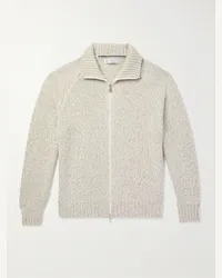 Brunello Cucinelli Cardigan in cashmere con zip Grigio