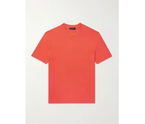 T-shirt slim-fit in jersey di misto lino