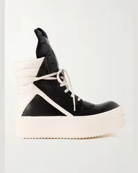 Rick Owens Sneakers alte in pelle trapuntata Mega Bumber Geobasket Nero