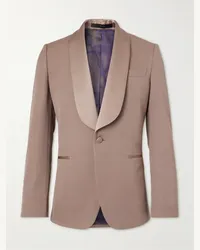 Paul Smith Giacca da smoking in twill di lana con finiture in raso Neutri