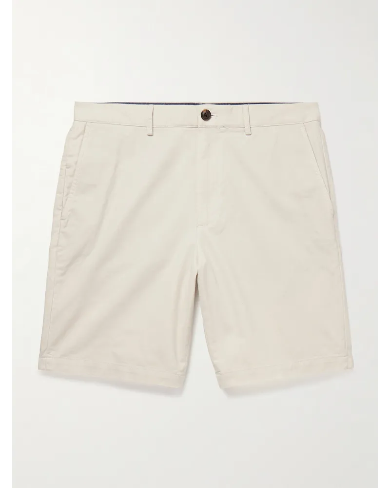 Club Monaco Shorts a gamba dritta in twill di misto cotone Maddox Neutri