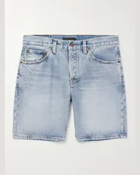 Nudie Jeans Shorts a gamba dritta in denim Seth Blu