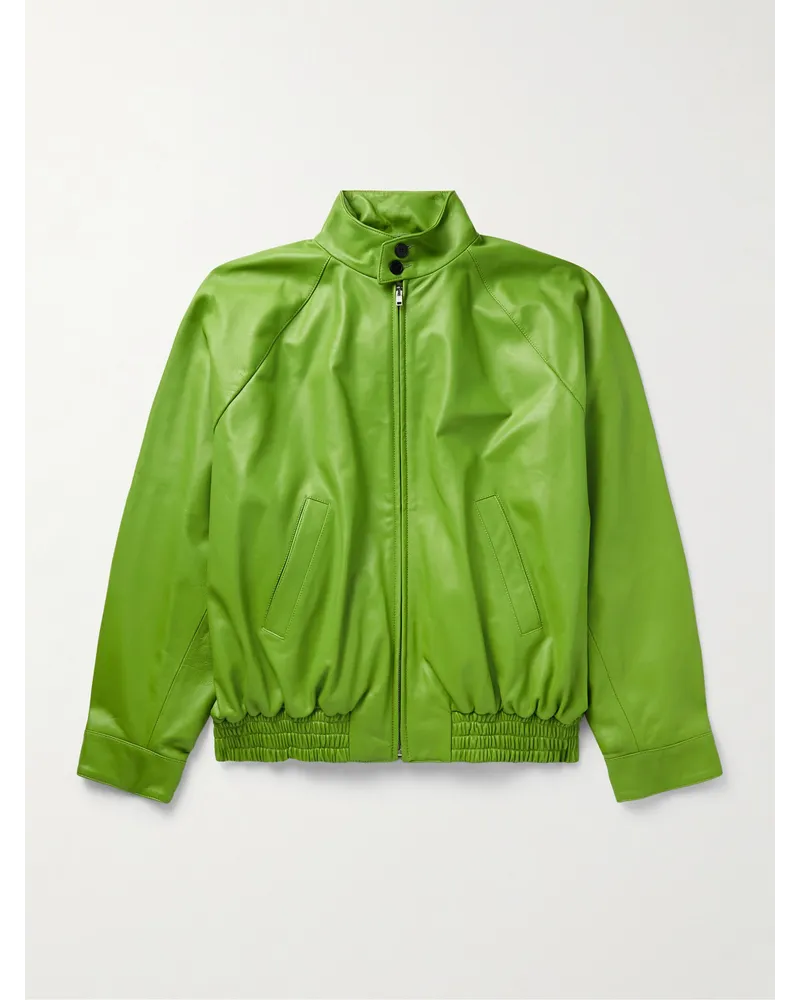 Marni Bomber oversize in pelle Verde