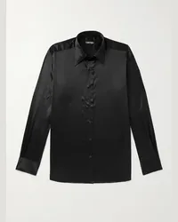 Tom Ford Camicia slim-fit in raso di seta Nero