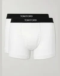 Tom Ford Confezione da due boxer in cotone stretch Bianco