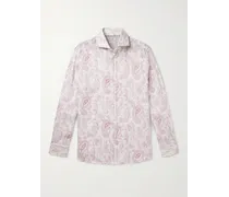 Camicia in lino con stampa paisley