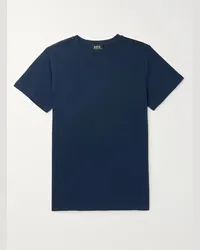 A.P.C. T-shirt in jersey di cotone Jimmy Blu