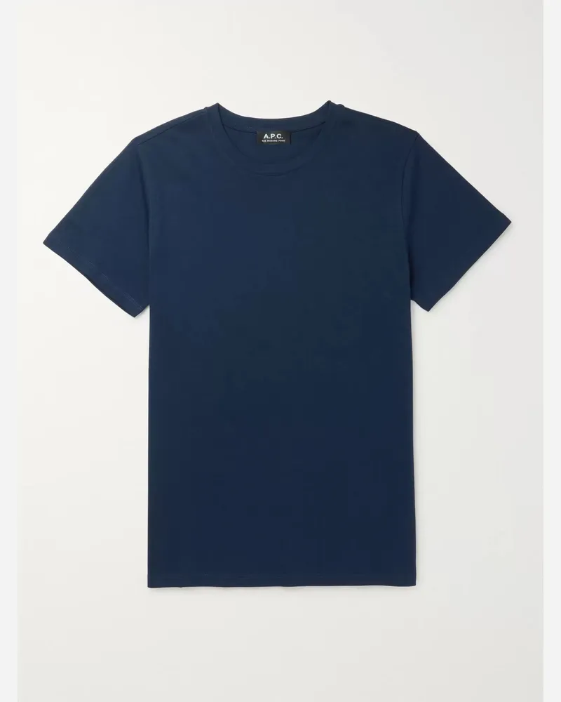 A.P.C. T-shirt in jersey di cotone Jimmy Blu