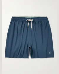 Ralph Lauren Shorts da mare medi a gamba dritta in tessuto riciclato Traveler Blu