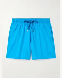 Vilebrequin Shorts da mare medi a gamba dritta in ECONYL® Moorea Blu