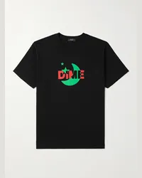 Dime T-shirt in jersey di cotone con logo Naptime Nero