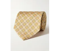 Cravatta in twill di seta con logo, 8 cm