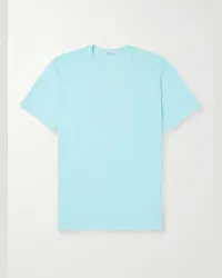 James Perse T-shirt in jersey di cotone pettinato Blu