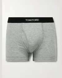 Tom Ford Boxer in misto cotone e modal stretch Grigio