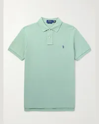 Ralph Lauren Polo in cotone piqué con logo ricamato Verde