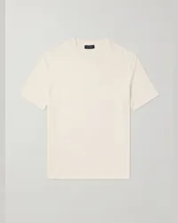 Thom Sweeney T-shirt slim-fit in jersey di misto lino Neutri