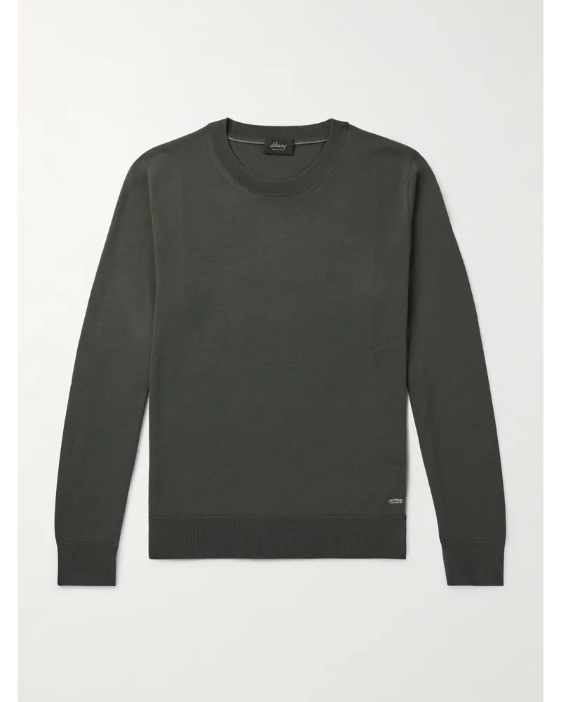 Brioni Pullover in lana Verde