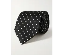 Cravatta in seta jacquard a pois Pickwick, 7,5 cm