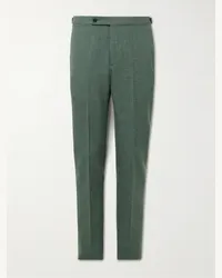 Sid Mashburn Pantaloni slim-fit in lana Verde