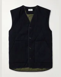 Hartford Gilet trapuntato in misto lana Vince Blu