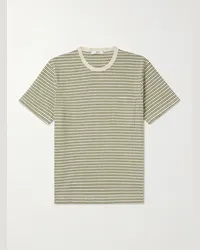 MR P. T-shirt in jersey di cotone biologico a righe Verde