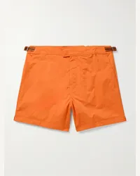 Ermenegildo Zegna Shorts da mare medi a gamba dritta Arancione