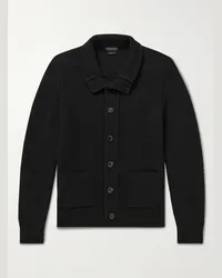 Tom Ford Cardigan in cashmere a coste Nero