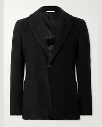 Gabriela Hearst Blazer in misto seta e cammello Obi Nero