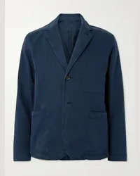 MR P. Blazer in twill di cotone stretch tinto in capo Blu