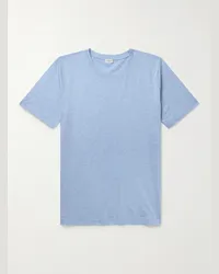 Zimmerli T-shirt in misto cotone filo di Scozia e lino Blu