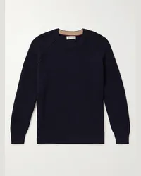 Brunello Cucinelli Pullover in cotone a coste Blu