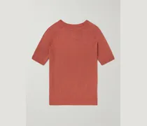 T-shirt in misto cotone e lino