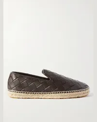 Bottega Veneta Espadrillas in pelle con motivo Intrecciato Marrone