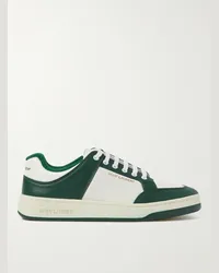 Saint Laurent Sneakers in mesh e pelle SL/61 Verde