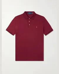 Ralph Lauren Polo in cotone con logo ricamato Rosso